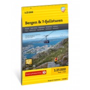 Bergen & 7-fjellsturen Stigkarta Calazo 